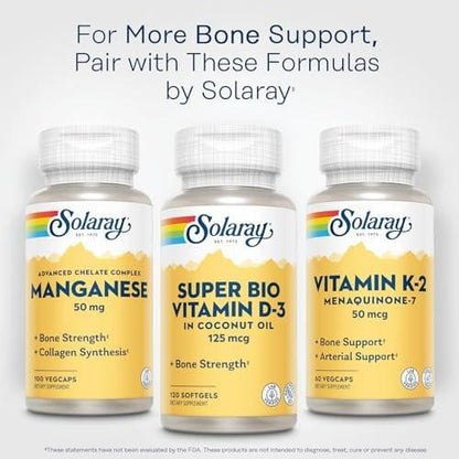 SOLARAY Super Bio Vitamin D3 in Coconut Oil - D3 Vitamin 5000 IU - Bone Health and Immune Support Supplement - Lab Verified, Made Without Soy, 60-Day Guarantee - 120 Softgels, 120 Servings