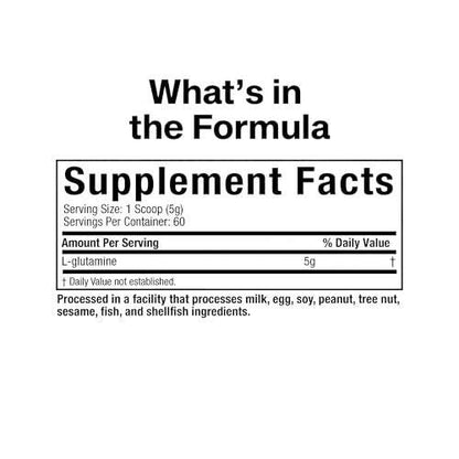 MuscleTech Glutamine Powder | 100% Pure L Glutamine Powder | Post Workout Recovery Drink | L-Glutamine Powder for Men & Women | Muscle Recovery | Unflavored (60 Servings)