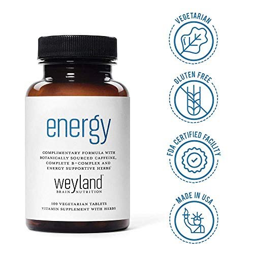 Weyland Brain Nutrition Energy | Complimentary Formula w/Botanically Sourced Caffeine | Complete B-Complex & Energy Supportive Herbs - görsel 12