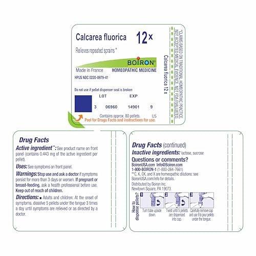 Boiron Calcarea Fluorica 12X for Repeated Sprains - 80 Pellets - görsel 18