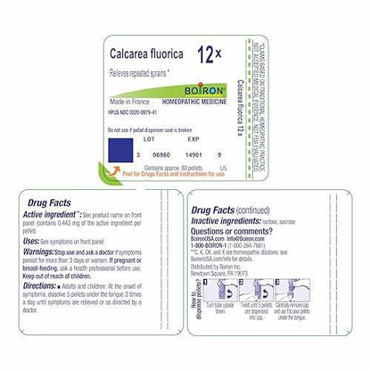 Boiron Calcarea Fluorica 12X for Repeated Sprains - 80 Pellets