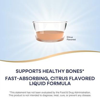 Nature's Way Calcium & Vitamin D3 with Magnesium Liquid Supplement, Calcium & Vitamin D Supplement, Supports Bone Health*, Fast-Absorbing Liquid, Gluten Free, Citrus Flavored, 16 Fl Oz (Pkg May Vary)