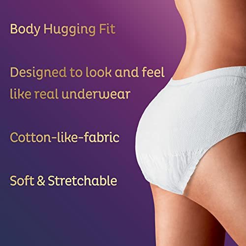 TENA Stylish White Incontinence Underwear – Size: Large (waist 37-50 inches) – Image 7