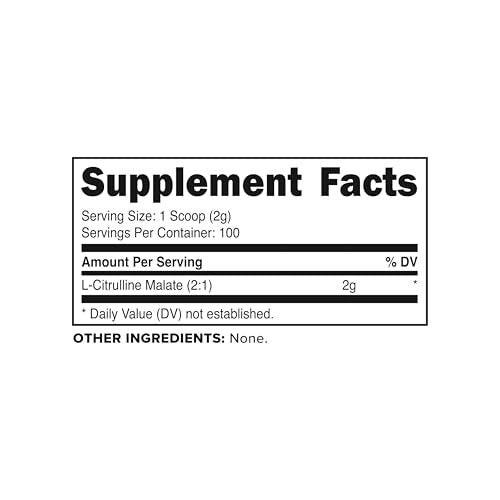 PrimaForce L-Citrulline Malate Powder, Unflavored Pre Workout Supplement, 200 Grams - Boosts Energy, Aids Recovery, Enhances Strength Performance – Vegan, Non-GMO - görsel 4