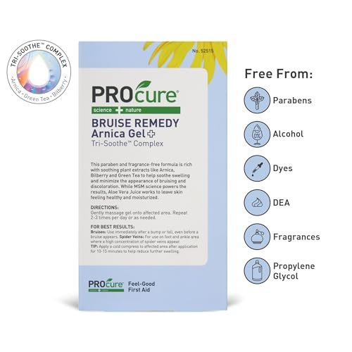 PROcure Bruise Remedy Gel – Arnica Montana & MSM for Reducing Appearance of Bruising, Spider Veins & Skin Discoloration on Feet & Ankles - görsel 5