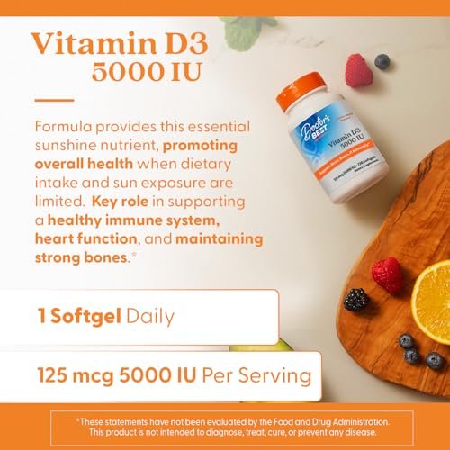 Doctor's Best Vitamin D3 5000 IU – 720 Capsules – Non-GMO, Gluten-Free, Soy Free – Supports Healthy Bones, Teeth, Heart & Immune System - görsel 3