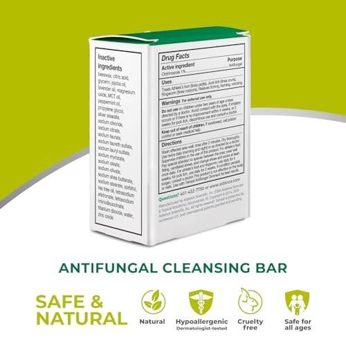 terrasil Antifungal Soap, Care & Relief of Jock Itch, Athletes Foot, Yeast Infection, Ringworm & Tinea Symptoms, Clinically Proven Clotrimazole, Natural, Dermatologist Tested (75gm) - görsel 4