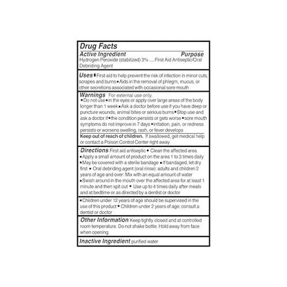 McKesson Hydrogen Peroxide 3%, 4 oz Topical Solution USP - First Aid Antiseptic & Oral Debriding Agent