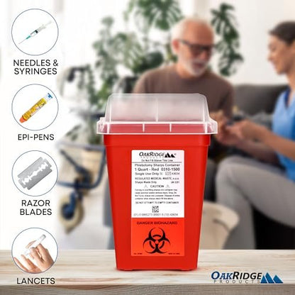Oakridge Products Sharps Container for Home – Material: High-Density Polyethylene (HDPE) – Image 8