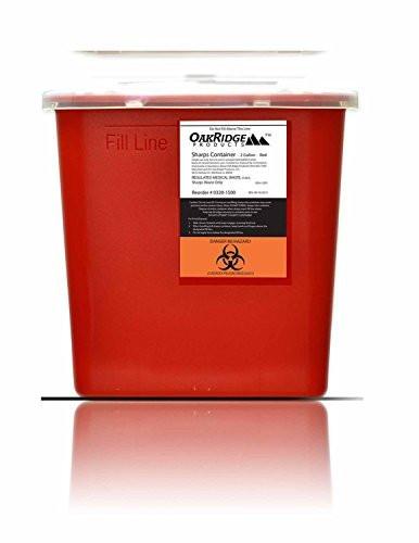 Sharps Container (1) - 2 Gallon Clear Polypropylene Sharps Disposal Container by Oakridge Products - görsel 3