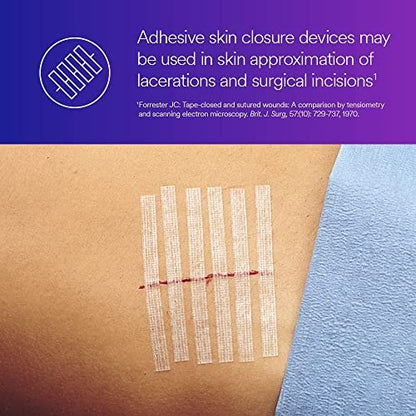 3M™ Steri-Strip™ Reinforced Adhesive Skin Closures, R1546, 1/4 in x 4 in (6 mm x 100 mm), 50 Bag/Carton, 4 Carton/Case