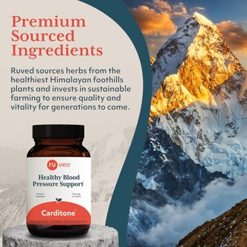 ruved Carditone - Natural Heart Health Supplement for Women & Men, BP Formula, Holistic Heart Support with Rauwolfia, Arjuna, Calcium, and Magnesium - 30 Servings - görsel 13