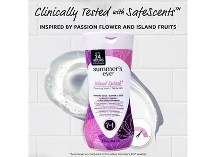 Summer's Eve Island Splash Feminine Cleansing Wash, Daily Intimate Wash, Removes Odor, pH Balanced, Gentle for Sensitive Skin, 9 Ounce (Pack of 1)