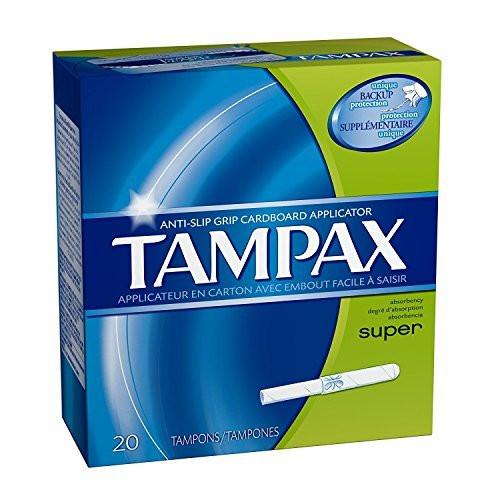 Tampax Super Absorbency Tampons with Flushable Applicator 20 ct - görsel 1