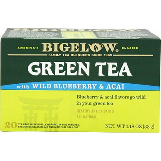 Bigelow Green Tea with Blueberry 20 Count (Pack of 18)