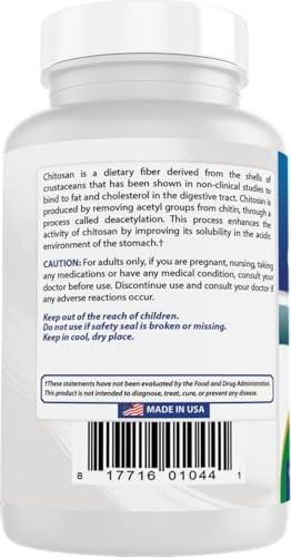 Best Naturals Chitosan 500 mg – 120 Tablets – Dietary Fiber Supplement - görsel 3