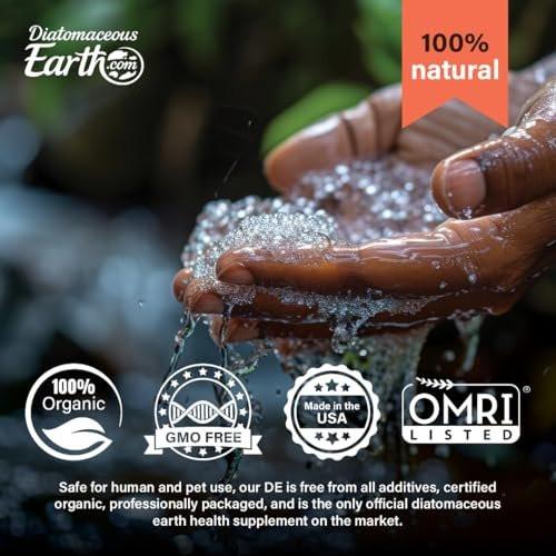 DiatomaceousEarth 2 Lbs Food Grade - 100% Organic All Natural Diamateous Powder - Diametaceous for Humans is Safe Around Children - Includes Free Scoop - görsel 8