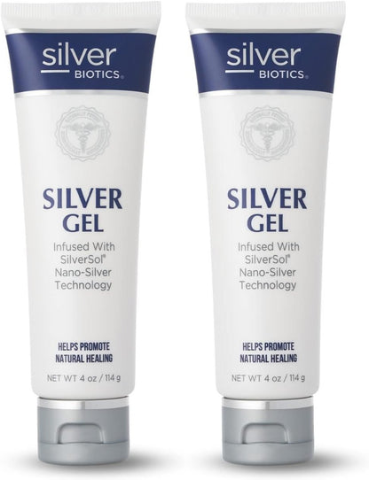Silver Biotics 24 PPM Silver Wound Healing Gel | Layer of Protection for Cuts, Irritations, and Burns | 1.5 oz