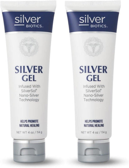 American Biotech Labs Silver Biotics Patented Multivalent SilverSol 20 PPM Soothing Skin Gel | Versatile 1.5 oz for Skin Comfort and Wellness