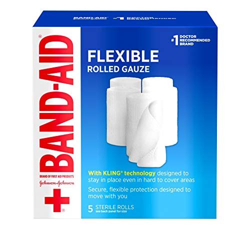 Band-Aid Brand Flexible Rolled Gauze Dressing for Minor Wound Care, 3 Inches by 2.1 Yards, Value Pack 5 ct - görsel 10