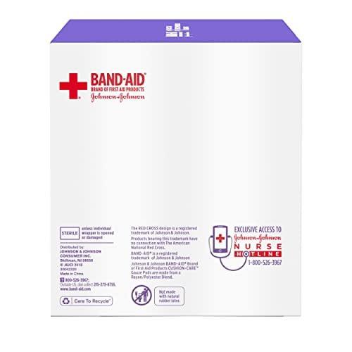Band-Aid Brand Absorbent Cushion Care Sterile Square Gauze Pads for First Aid Protection of Minor Cut, Scrapes & Burns, Non-Adhesive, Wound Care Dressing Pads, Small, 2 in x 2 in, 3 Pack - görsel 8