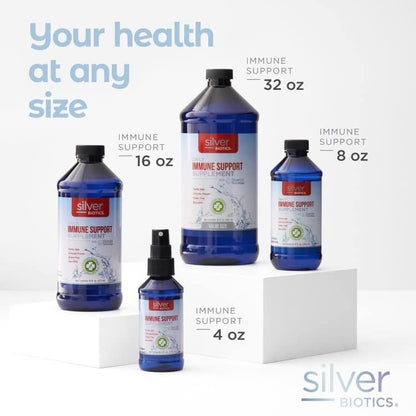 Silver Biotics Patented Multivalent SilverSol Technology | Ag₄O₄ 10 PPM Immune Support | Bio-Hacking Immune Building Natural Support | 8 Fl Oz