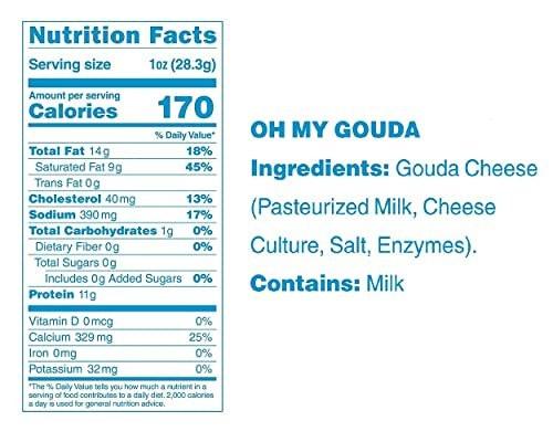 Moon Cheese Oh My Gouda Cheese Bites, 2 Ounce, 3-Pack, Crunchy, Packed With Protein & Calcium, Keto, Gluten Free - görsel 10