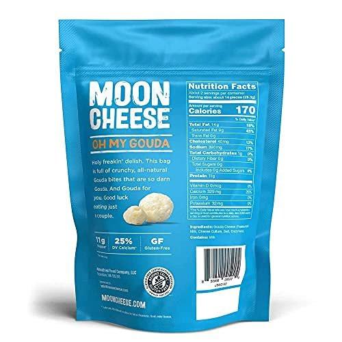 Moon Cheese Oh My Gouda Cheese Bites, 2 Ounce, 3-Pack, Crunchy, Packed With Protein & Calcium, Keto, Gluten Free - görsel 8