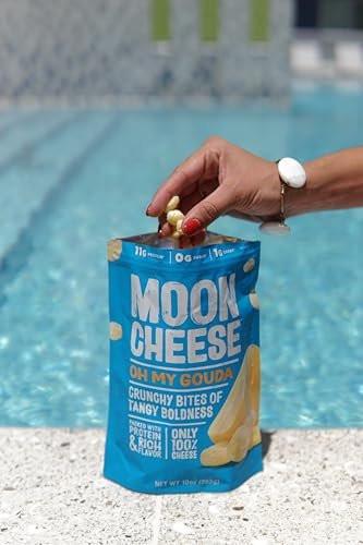 Moon Cheese Oh My Gouda Cheese Bites, 2 Ounce, 3-Pack, Crunchy, Packed With Protein & Calcium, Keto, Gluten Free - görsel 14
