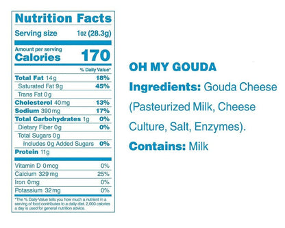 Moon Cheese Oh My Gouda Cheese Bites, 2 Ounce, 3-Pack, Crunchy, Packed With Protein & Calcium, Keto, Gluten Free