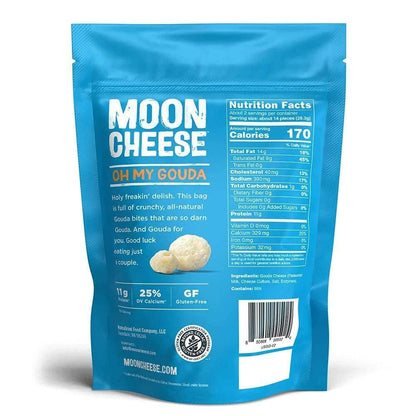 Moon Cheese Oh My Gouda Cheese Bites, 2 Ounce, 3-Pack, Crunchy, Packed With Protein & Calcium, Keto, Gluten Free
