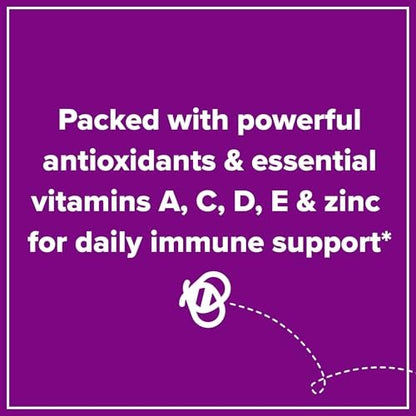 Zarbee's Elderberry Gummies for Kids with Vitamin C; Zinc & Elderberry; Daily Childrens Immune Support Vitamins Gummy for Children Ages 2 and Up; Natural Berry Flavor; 21 Count