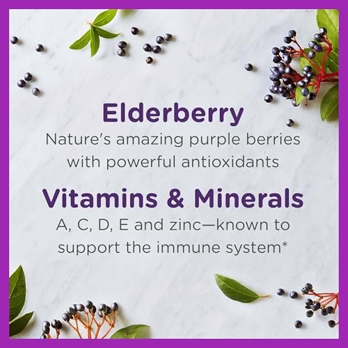 Zarbee's Elderberry Gummies for Kids with Vitamin C; Zinc & Elderberry; Daily Childrens Immune Support Vitamins Gummy for Children Ages 2 and Up; Natural Berry Flavor; 21 Count - görsel 7