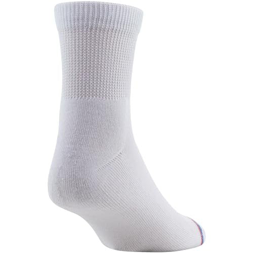 MediPeds Unisex-Adult Quarter Socks with Non-Binding Top and Cushion, Multipairs, White (4-pairs), Shoe Size: Men's 7-12; Women's 10-13 - görsel 2