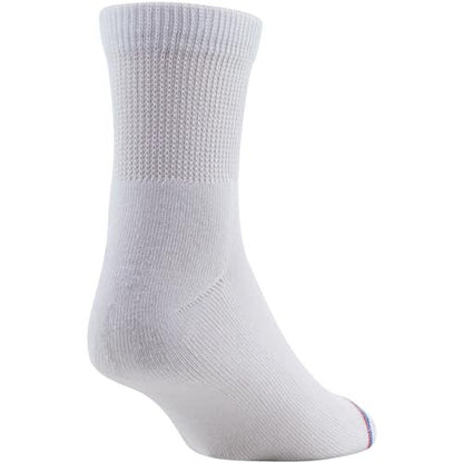 MediPeds Unisex-Adult Quarter Socks with Non-Binding Top and Cushion, Multipairs, White (4-pairs), Shoe Size: Men's 7-12; Women's 10-13