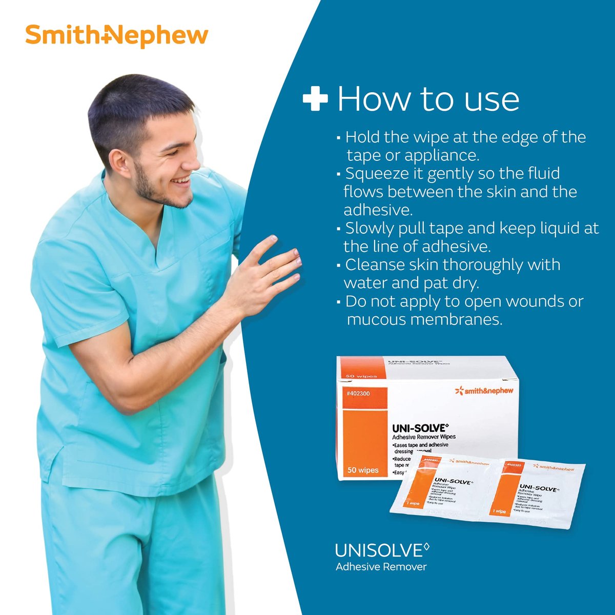 Uni Solve 402300 Adhesive Remover Wipe, Pack of 50 - görsel 6