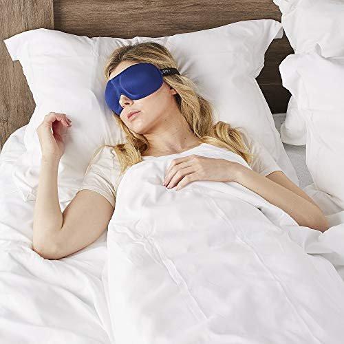 Bucky 40 Blinks No Pressure Solid Eye Mask for Sleep & Travel, Navy, One Size - görsel 8
