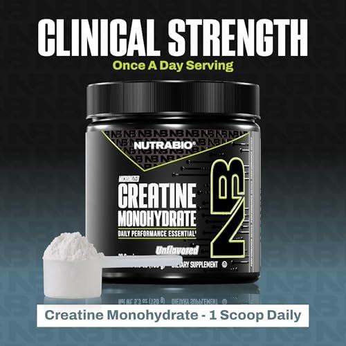 NutraBio Pure Micronized Creatine Monohydrate Powder Supplement, Unflavored, (150 g) - Supports Bulk Muscle Energy, Recovery, and Strength - HPLC Tested Creatine Powder Supplement for Men and Women - görsel 1
