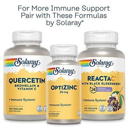 SOLARAY L-Lysine Monolaurin Immune Support Supplement, 1:1 Ratio for Immune System Function, 500 mg Each, 60-Day Money Back Guarantee, 30 Servings, 60 VegCaps