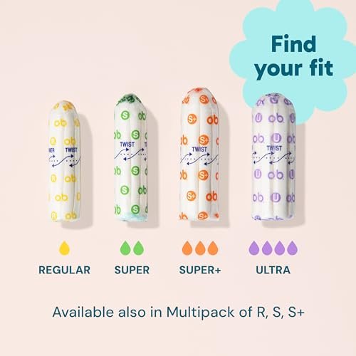 o.b. Tampons No Applicator, Fragrance-Free - 40ct | Applicator-Free Tampons Regular, Feminine Care, ob Tampon Regular, Period Products - görsel 18