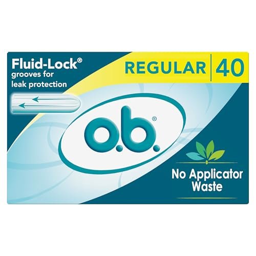 o.b. Tampons No Applicator, Fragrance-Free - 40ct | Applicator-Free Tampons Regular, Feminine Care, ob Tampon Regular, Period Products - görsel 2