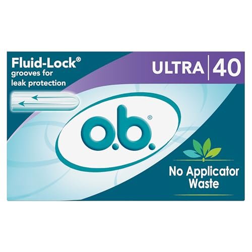 o.b. Tampons No Applicator, Fragrance-Free - 40ct | Applicator-Free Tampons Ultra, Feminine Care, ob Tampon Ultra, Period Products - görsel 2