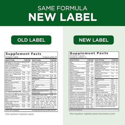 Emerald Labs Prenatal 1-Daily Multi - Prenatal Multivitamin with Methylated Folate, Iron, Whole-Food Blend & More - Soy-Free, Gluten-Free - 30 Vegetable Capsules