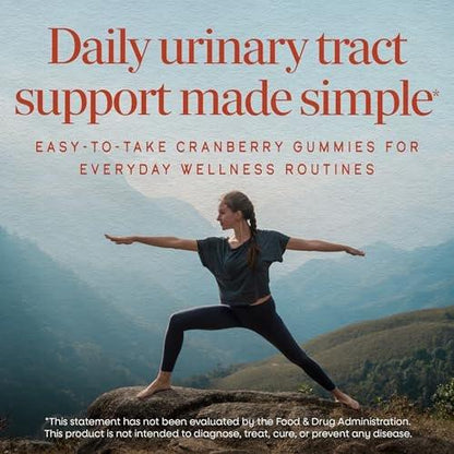 Nature's Way CranRx Cranberry Gummies, Urinary Tract Health and Antioxidant Support,* with Vitamin C, D-Mannose, Bioactive Cranberry Fruit Dietary Supplement, Berry Flavor, 60 Gummies
