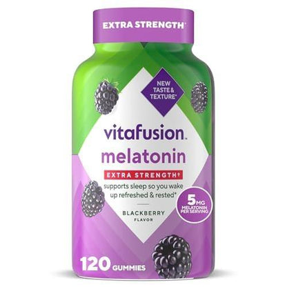 Vitafusion Extra Strength Melatonin Gummy Vitamins, 5mg, 120 Count