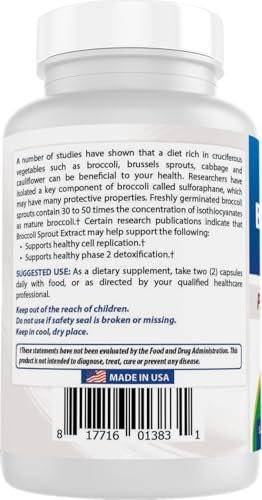 Best Naturals Broccoli Sprouts Extract, 1000 mg, 120 Count - görsel 9
