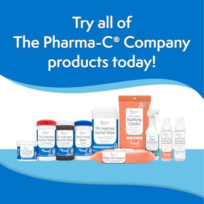The Pharma-C Company 3% Hydrogen Peroxide Wipes [40 wipes] - First Aid. H202 Skin Safe Antiseptic Wound Cleaner.