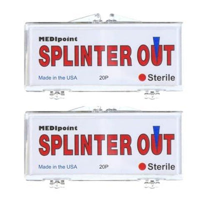 Splinter Out Splinter Remover 20 Count (Pack of 2) | Fast, Painless Splinter Removal | Essential First Aid for Home, Work, Travel & Camping | Ideal for Hiking, Woodworking, Gardening & Outdoors