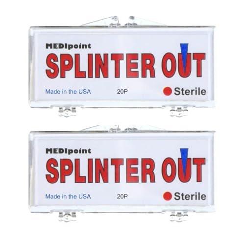 Splinter Out Splinter Remover 20 Count (Pack of 2) | Fast, Painless Splinter Removal | Essential First Aid for Home, Work, Travel & Camping | Ideal for Hiking, Woodworking, Gardening & Outdoors - görsel 1
