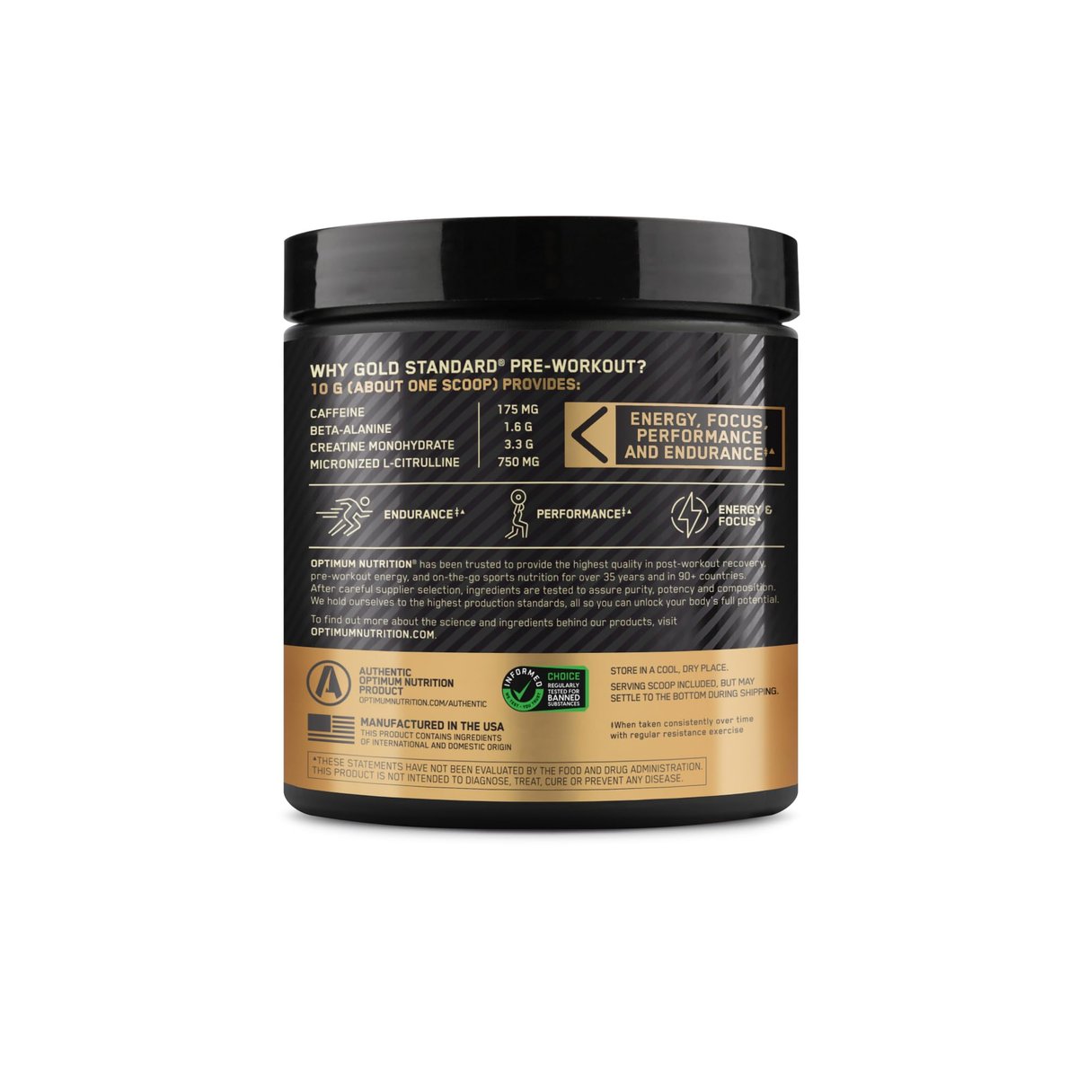 Optimum Nutrition Gold Standard Pre Workout with Creatine, Beta-Alanine, and Caffeine for Energy, Green Apple, 30 Servings - görsel 1